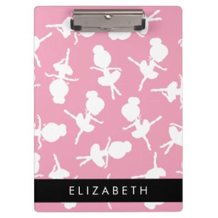 Ballerina Pattern, Ballet Girls, Dance, Your Name Clipboard