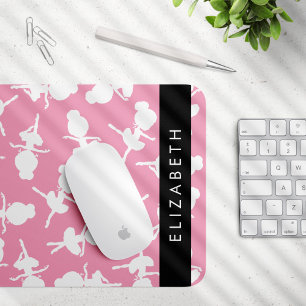 Ballerina Pattern, Ballet Girls, Dance, Your Name Mouse Mat