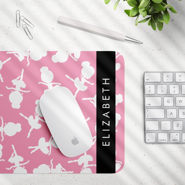 Ballerina Pattern, Ballet Girls, Dance, Your Name Mouse Mat (Creator Uploaded)