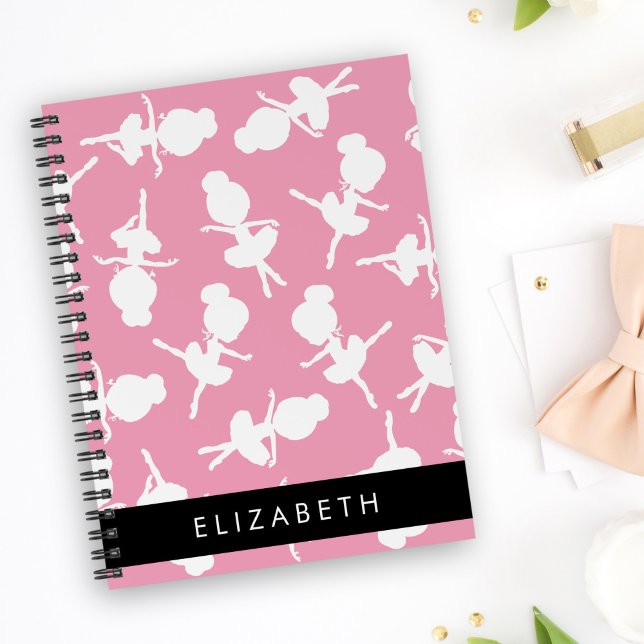 Ballerina Pattern, Ballet Girls, Dance, Your Name Notebook (Creator Uploaded)