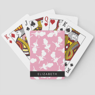 Ballerina Pattern, Ballet Girls, Dance, Your Name Playing Cards
