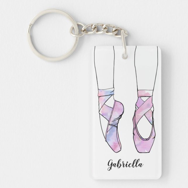 Ballerina Personalised Ballet Key Ring (Front)