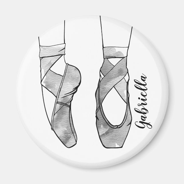 Ballerina Personalised Ballet Magnet (Front)