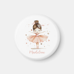 Ballerina Personalised Name Girly Magnet