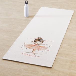Ballerina Personalised Name Girly Yoga Mat