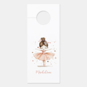 Ballerina Personalized Name Girly Door Hanger