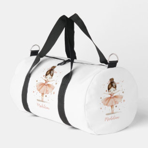Ballerina Personalized Name Girly Duffle Bag