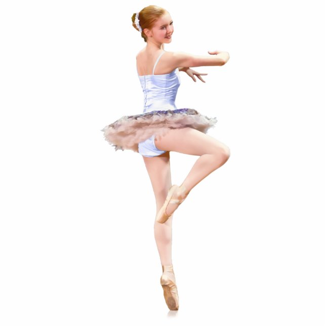 Ballerina Photo Sculpture Magnet (Front)