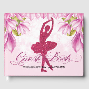 Ballerina Pink Birthday I Baby Shower Guest Book