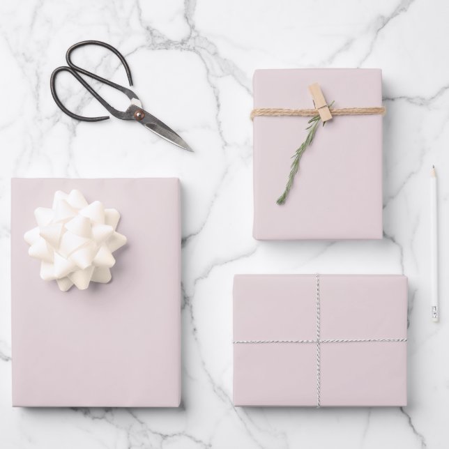 Ballerina Pink Solid Colour  Wrapping Paper Sheet (Front)