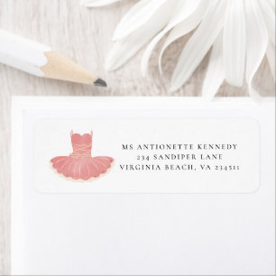 Ballerina Pink Tutu Return Address