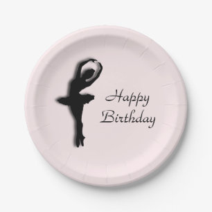 Ballerina Pirouette in Garden Green Paper Plate