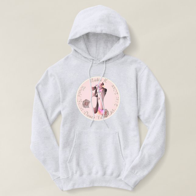Ballerina Pointe Pink Dance Troupe Hoodie (Design Front)