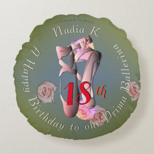 Ballerina Pointe Retro Round Cushion