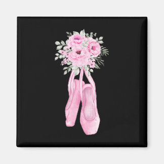 Ballerina Pointe Shoes Flowers Ballet Dancer Sprin Magnet