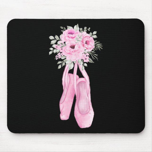 Ballerina Pointe Shoes Flowers Ballet Dancer Sprin Mouse Mat (Front)