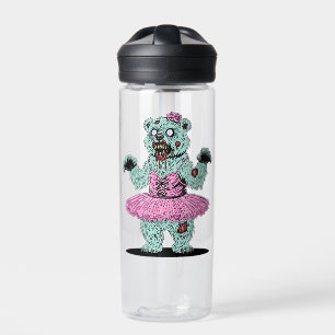 Ballerina Polar Bear Zombie Water Bottle