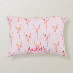 Ballerina Polka Dot Pattern Design Decorative Cushion