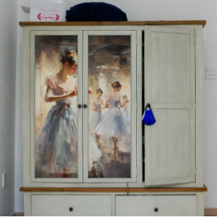 Ballerina Practicing Her Moves Decoupage Tissue Paper