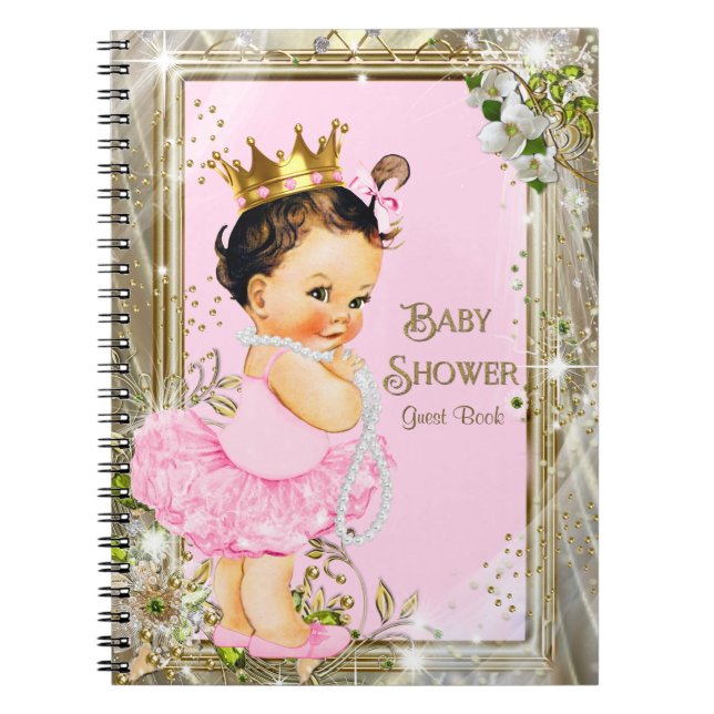 Ballerina Princess Baby Shower Guest Book (Front)