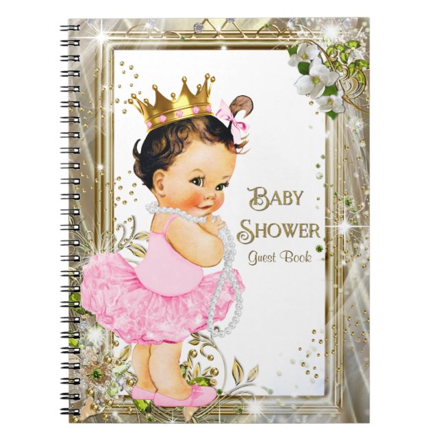 Ballerina Princess Baby Shower Guest Book (Front)