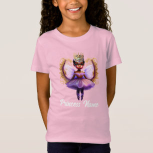 Ballerina princess fairy cartoon 3D melanin pink T-Shirt