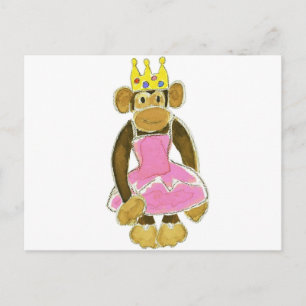 Ballerina Princess Monkey Postcard