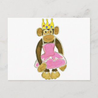 Ballerina Princess Monkey Postcard