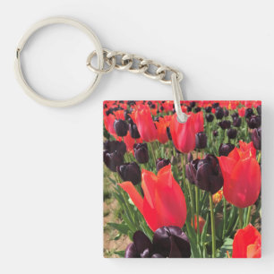 Ballerina & Queen of the Night Tulips Key Ring