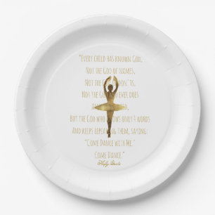 Ballerina Quote Ballet Dancer Pirouette Dancing Paper Plate