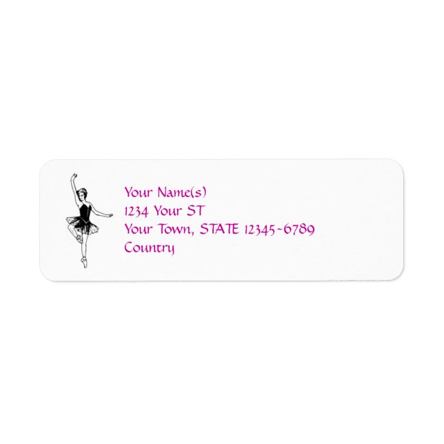Ballerina - return address labels (Front)