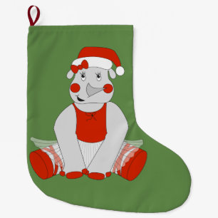 Ballerina Rhino - Christmas Special Large Christmas Stocking