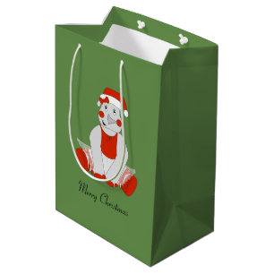 Ballerina Rhino - Christmas Special Medium Gift Bag