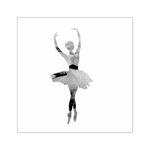 Ballerina rubber stamp