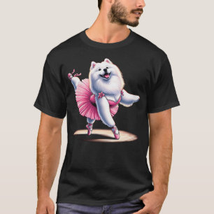 Ballerina Samoyed Dog Dancing T-Shirt
