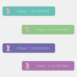 Ballerina School Class Lunch Name Number Labels