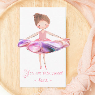 Ballerina Scrunchie Party Favor Card