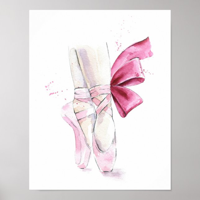 Ballerina Shoes Ballet Slippers Poster (Front)