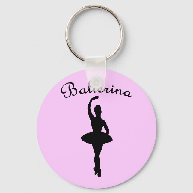 Ballerina Silhouette Key Ring (Front)
