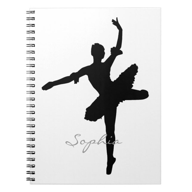 Ballerina Silhouette Notebook (Front)