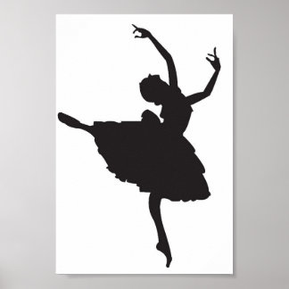 Ballerina Silhouette Poster