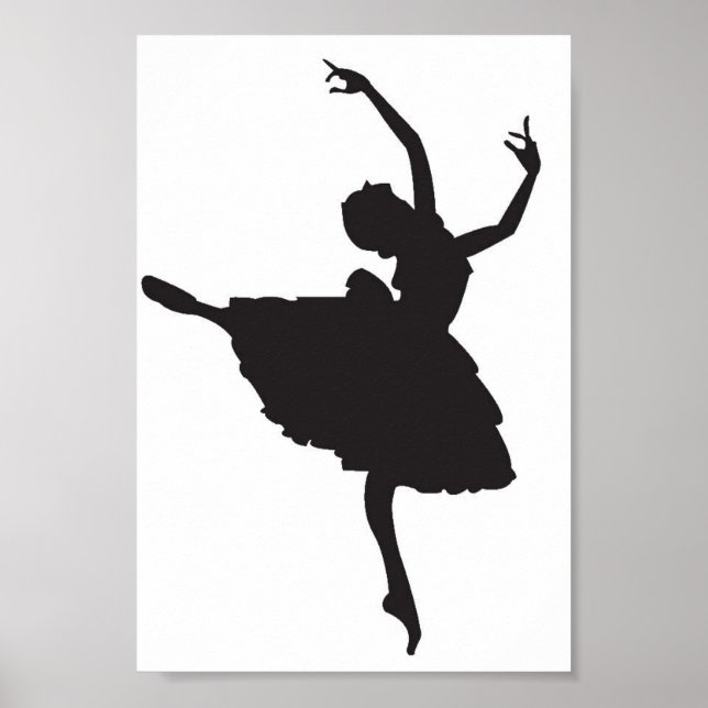 Ballerina Silhouette Poster (Front)