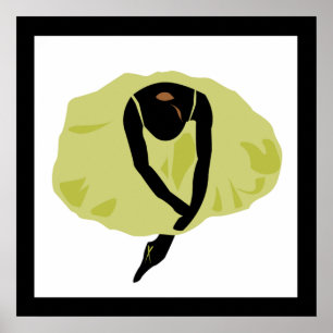 Ballerina silhouette poster