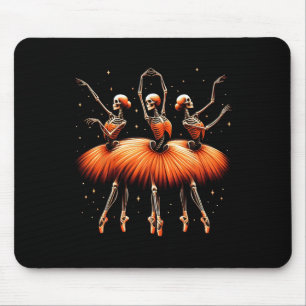 Ballerina Skeleton Dance Funny Halloween Ballet 1  Mouse Mat