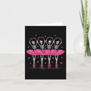 Ballerina Skeleton Dance Funny Halloween Ballet  Card