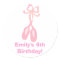 BALLERINA SLIPPERS BALLET Birthday custom Sticker