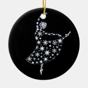 Ballerina Snowflake Ballet Costume Winter Dance Gi Ceramic Tree Decoration