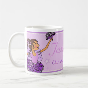 Ballerina star girl dancer purple name mug