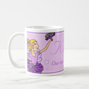 Ballerina star performer purple blonde name mug