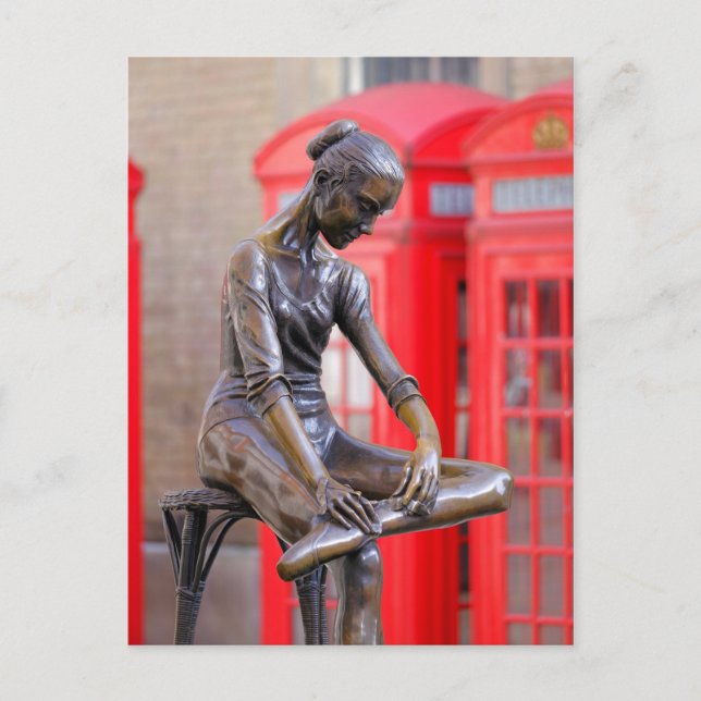 Ballerina Statue, Covent Garden London Postcard (Front)